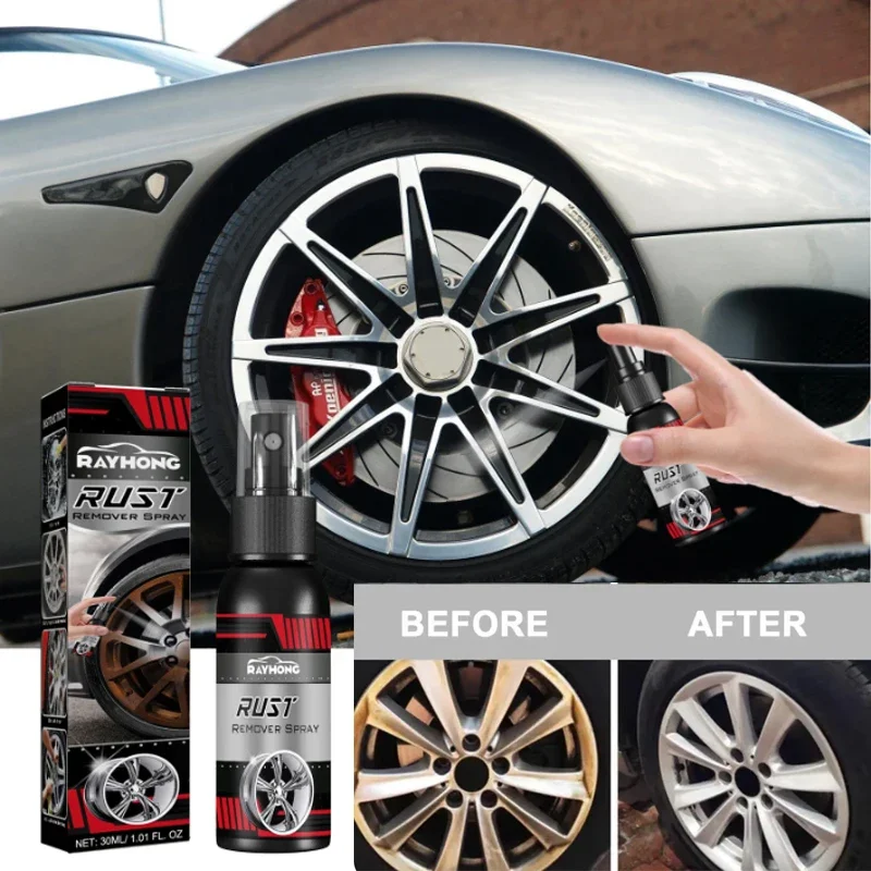 

Rust Removal Spray Multi-Purpose Iron Powder Rust Remover Car Wheel Cleaning Paint Stain Removal Shine Anti-Aging 30ML