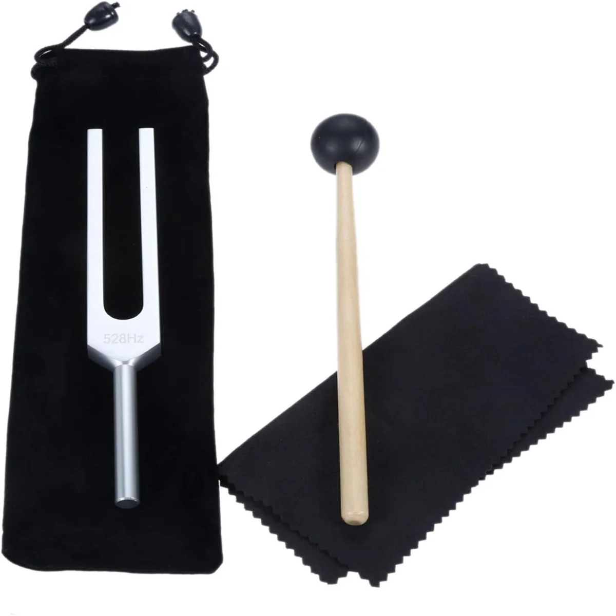 Prata Solfeggio Tuning Fork, 528 Hz para instrumento musical, meditação e relaxamento