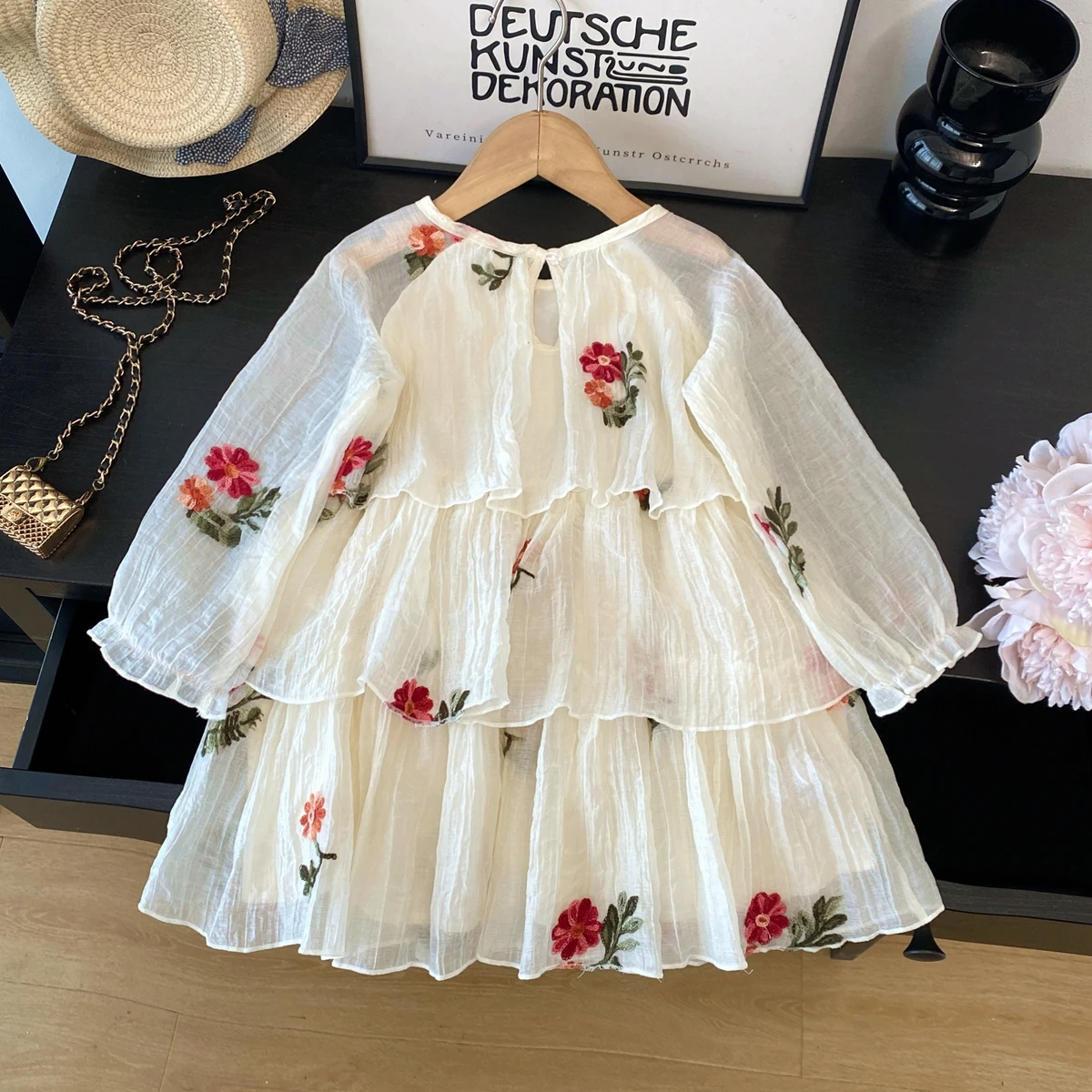 Autumn Children's Clothing Casual Dress Fairy Princess Dress Fashion Small Fresh Embroidered Cake Dress