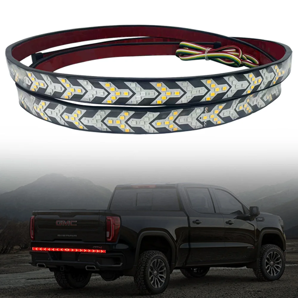 

12-24V Car Truck LED Tailgate light Strip Turn Signal Lamp Flowing Dynamic Warning Brake Reverse Tail light Bar For Pickup Jeep