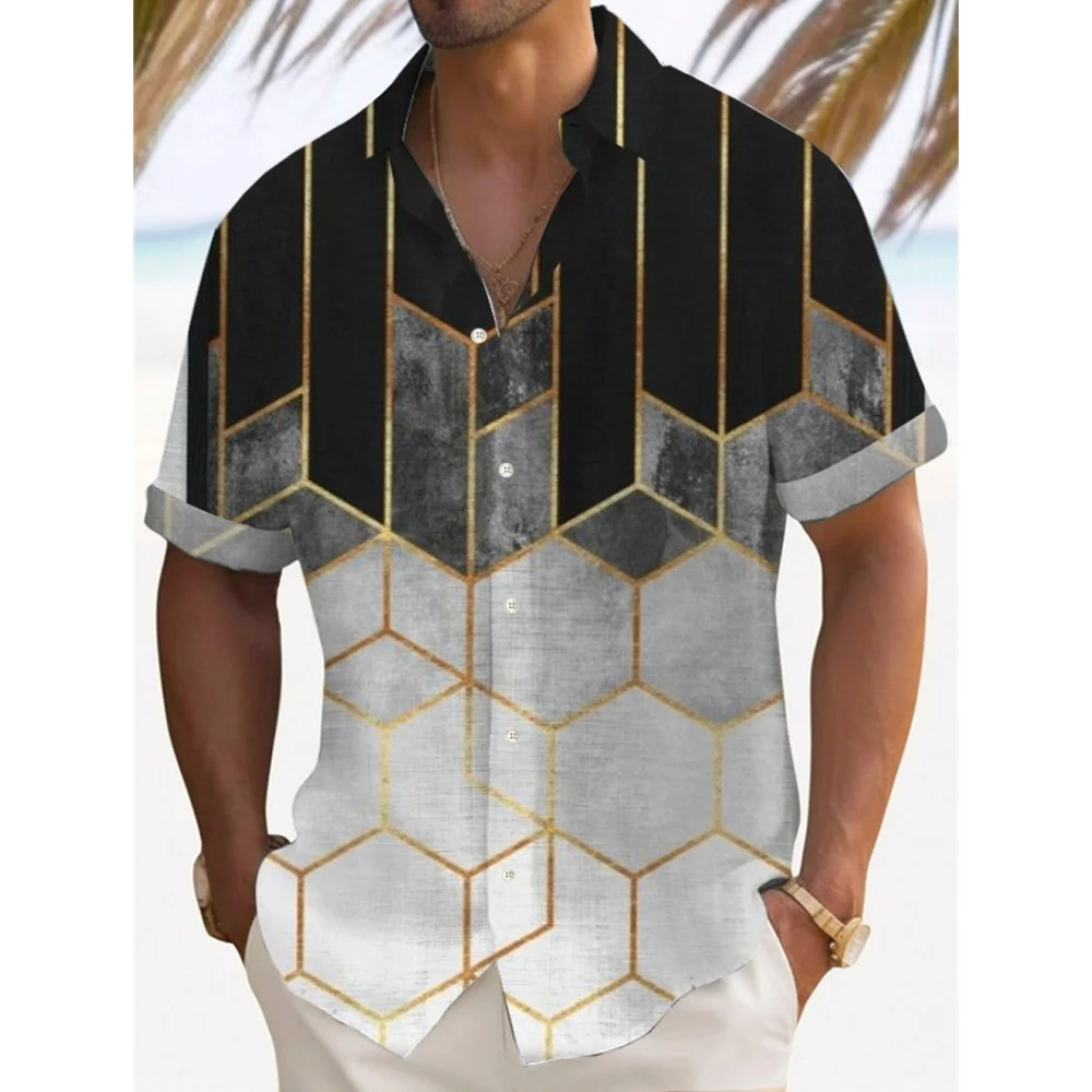 

Men's Casual Shirt Hawaiian Shirt Men Summer 3d Print Casual Short Sleeved Shirt For Men Clothing Breathable Shirts