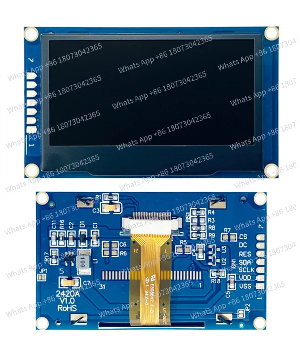 

Модуль OLED-экрана IPS 2,42 дюйма, 7-контактный SPI, желтый/белый/синий/зеленый, с контроллером SSD1309, 128*64, интерфейс I2C