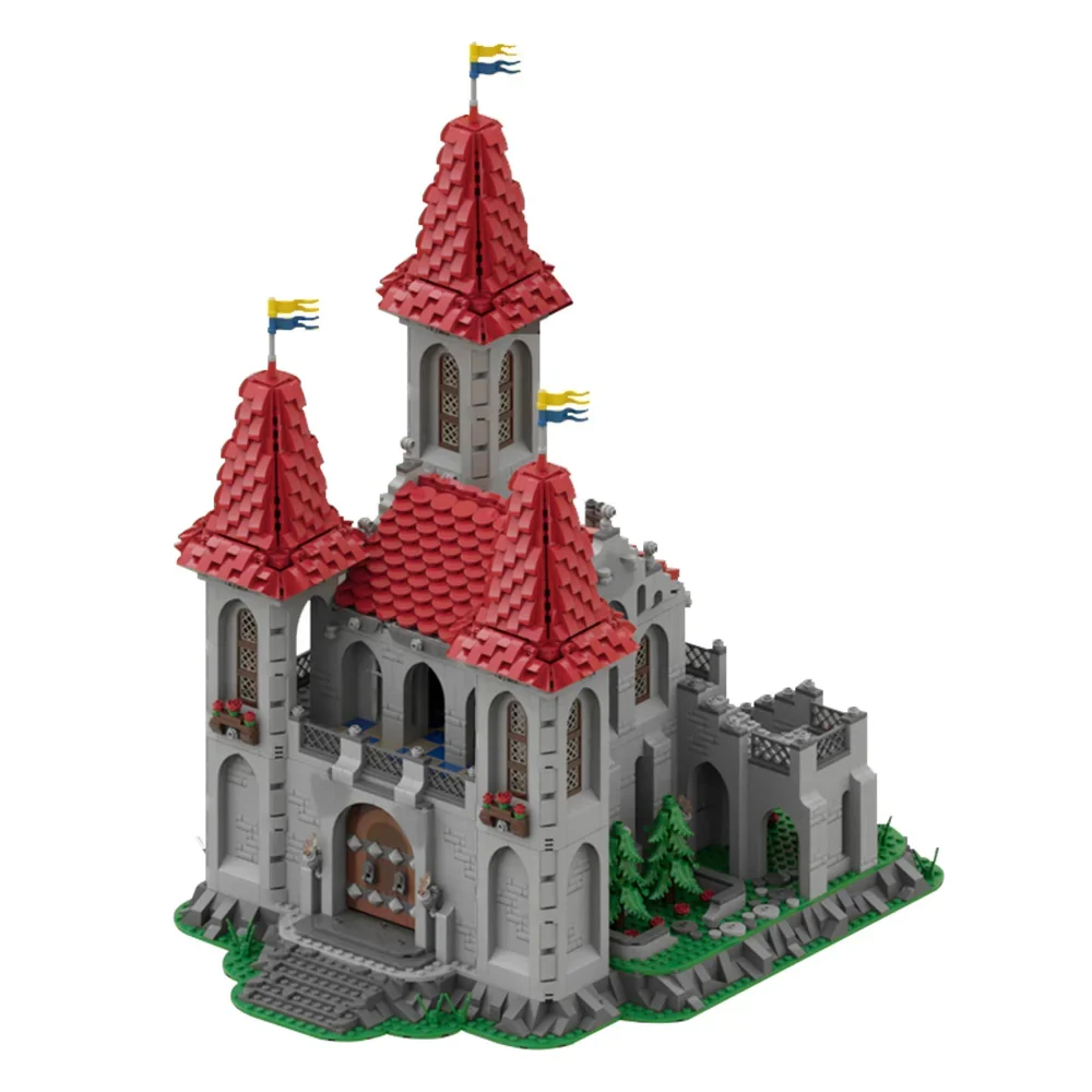 

Gobricks MOC-218664 Черные рыцари Роза Замок Строительные блоки Игрушки в подарок