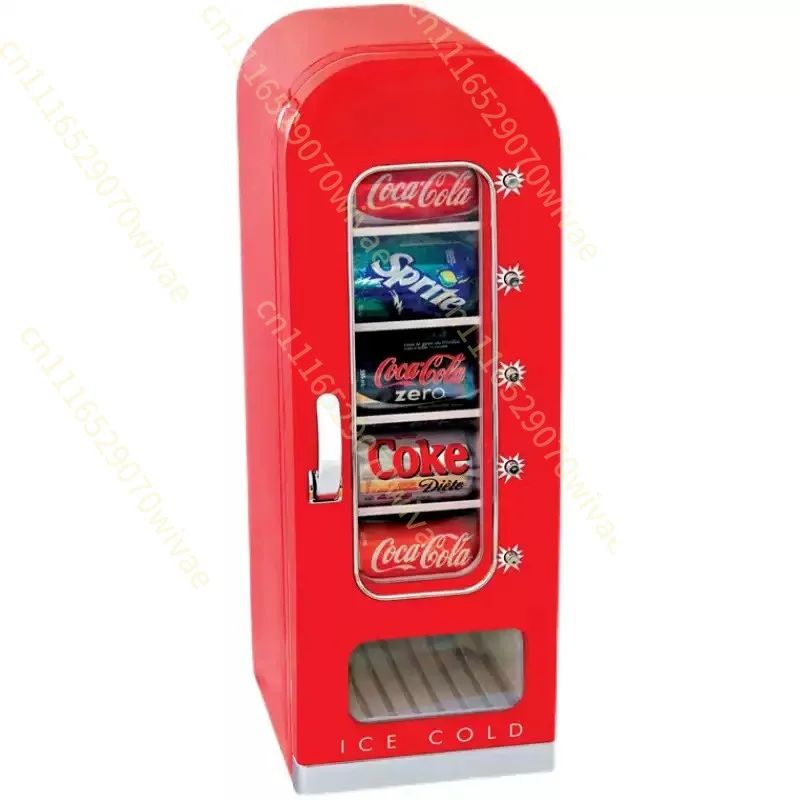 Mini vending machine 10 cans pop-up small refrigerator household