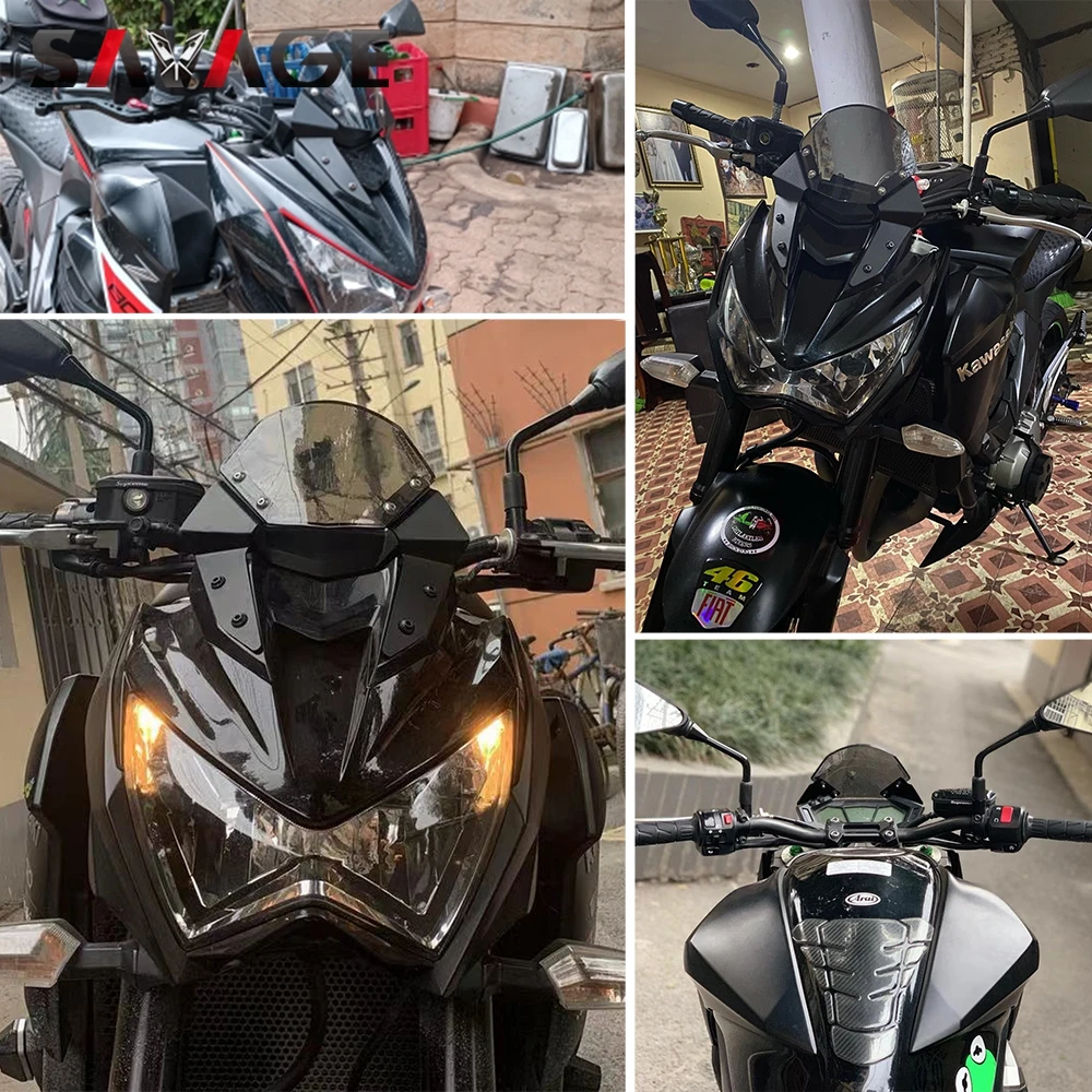 Z800フロントガラスparebriseカワサキz 800 Z800 2013-2016オートバイアクセサリーフロントガラス · ウィンドディフレクターモトスポイラー部分