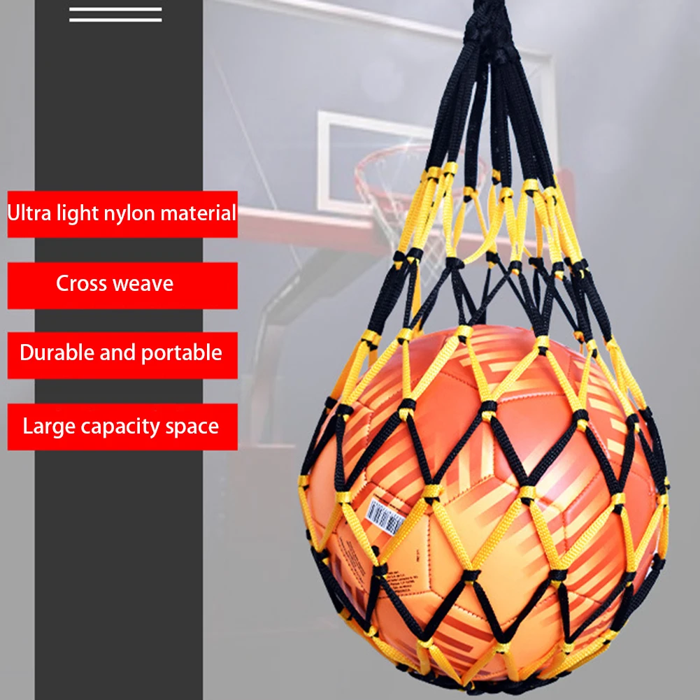 Sports Ball Holder Sports Mesh Equipment Net Soccer Volleyball Drawstring Ball Storage Bag Football Net Bag Football Accessories