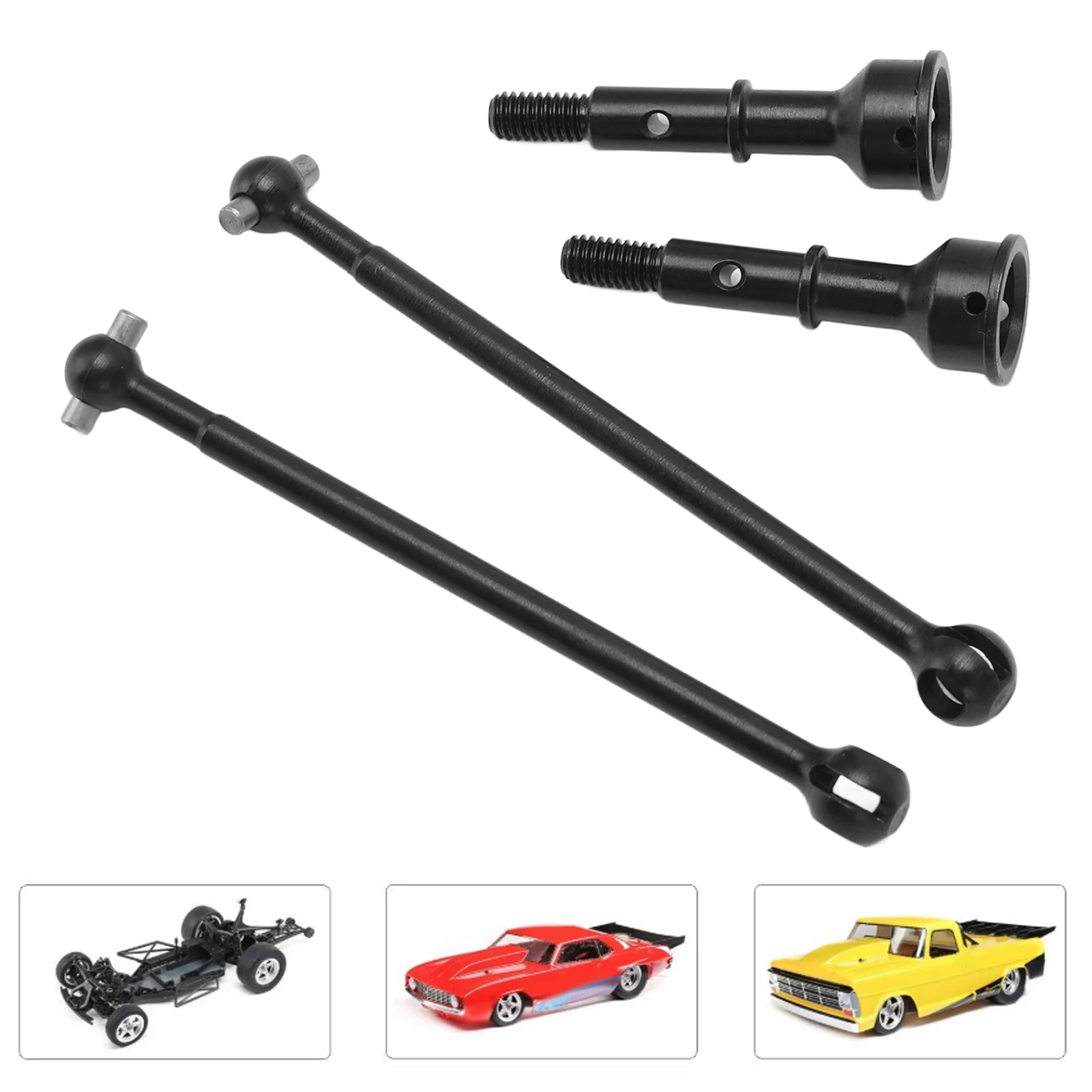 

1/10 RC Car Parts Metal Steel RC Car Rear Drive Shaft Axles Set for LOSI 1/10 22S 2WD Remote Control Car RC Car Rear Drive Shaft