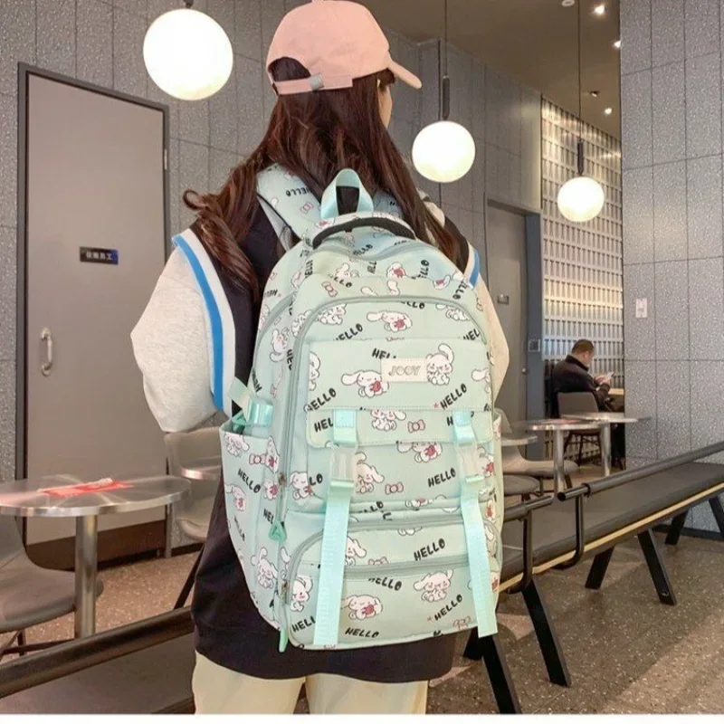 Sanrio New Cinnamoroll Babycinnamoroll Student Schoolbag Large Capacity Casual Shoulder Pad Stain-Resistnt Cute Cartoon Backpack