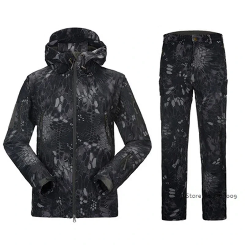 Tactical Jacket Waterproof Outerwear Pants Windproof Hunting Camouflage Softsell Jacket Combat Training Jackets Pants