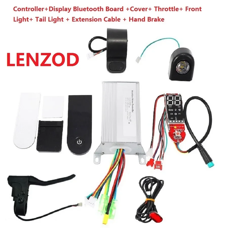 LENZOD 36V 350W Controller Set with App Bluetooth Board Throttle  Light Handbrake Display for DIAMA FOSTON M365 Electric Scooter