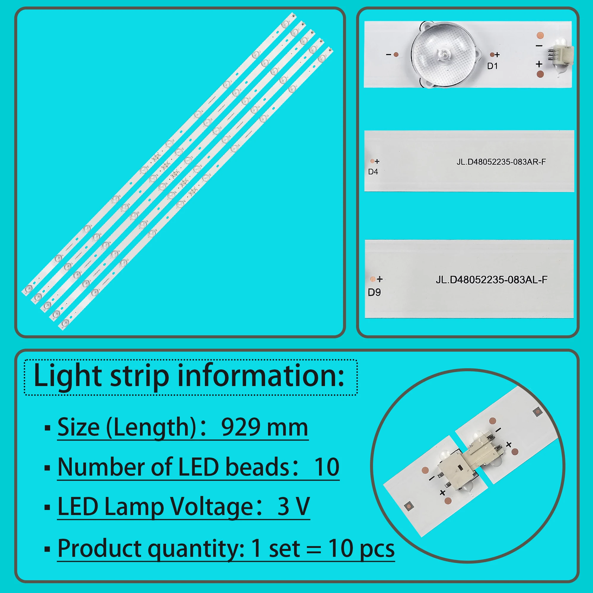 

Светодиодная лента подсветки для 48D7000K F48D8000K JL.D48052235-083AR-F JL.D48052235-083AL-F