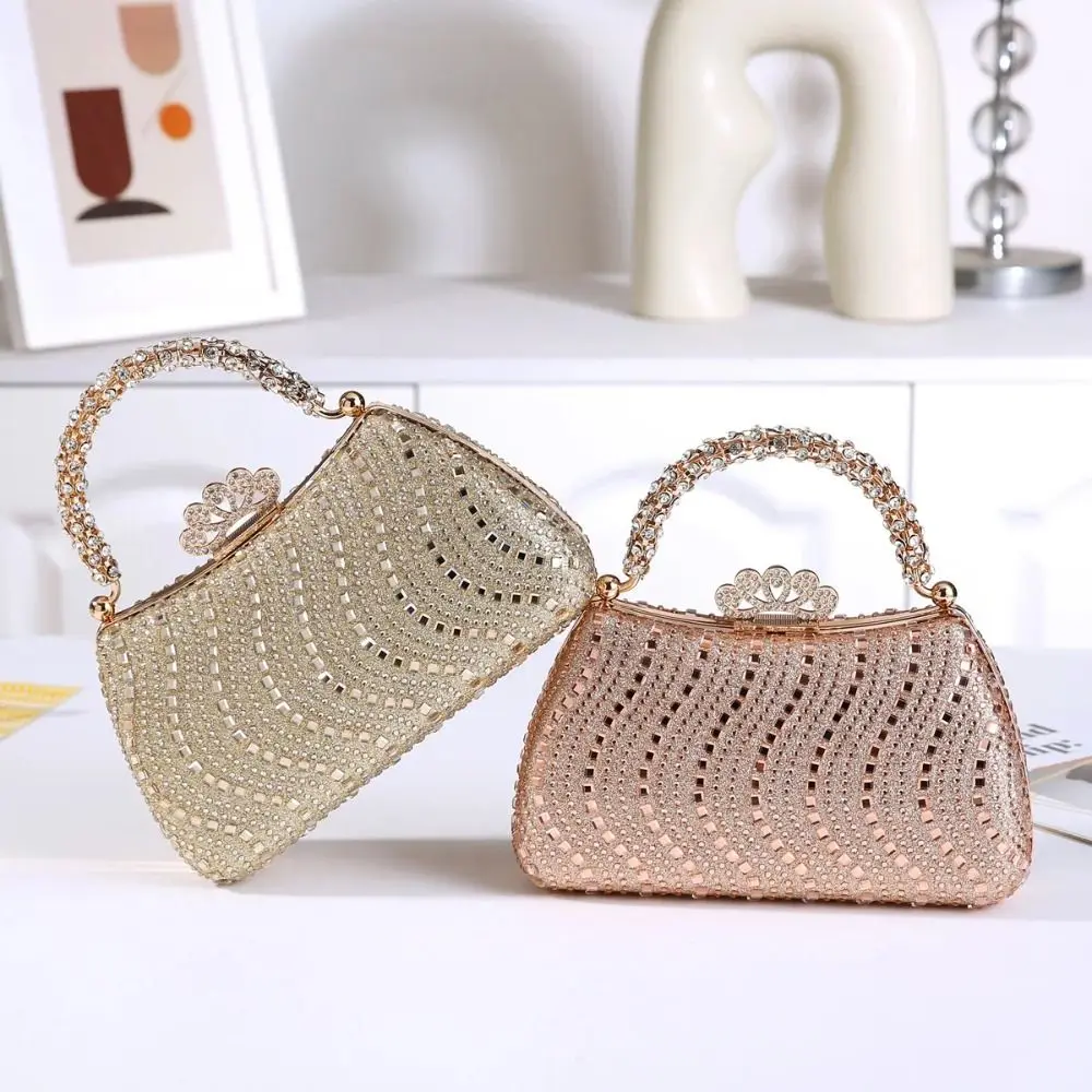 

Fashion Diamond Embedded Evening Bag Fashionable Design Elegant Style Women Handbags Small Size Dinner Bag Formal Gathering