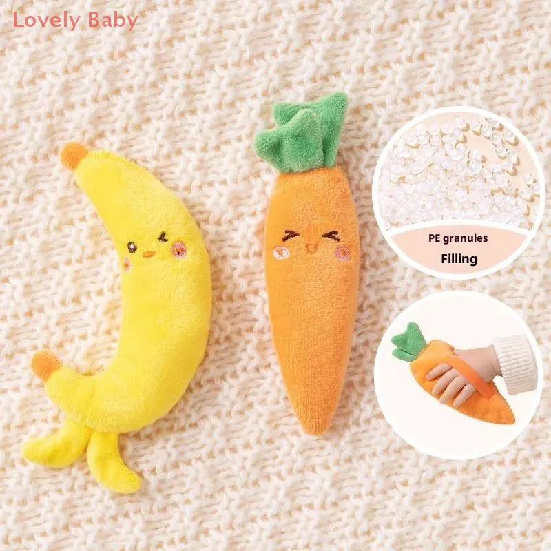 1/2 個ベビーなだめるおもちゃぬいぐるみフルーツ人形幼児抗驚愕睡眠補助保持リング新生児快適おもちゃ