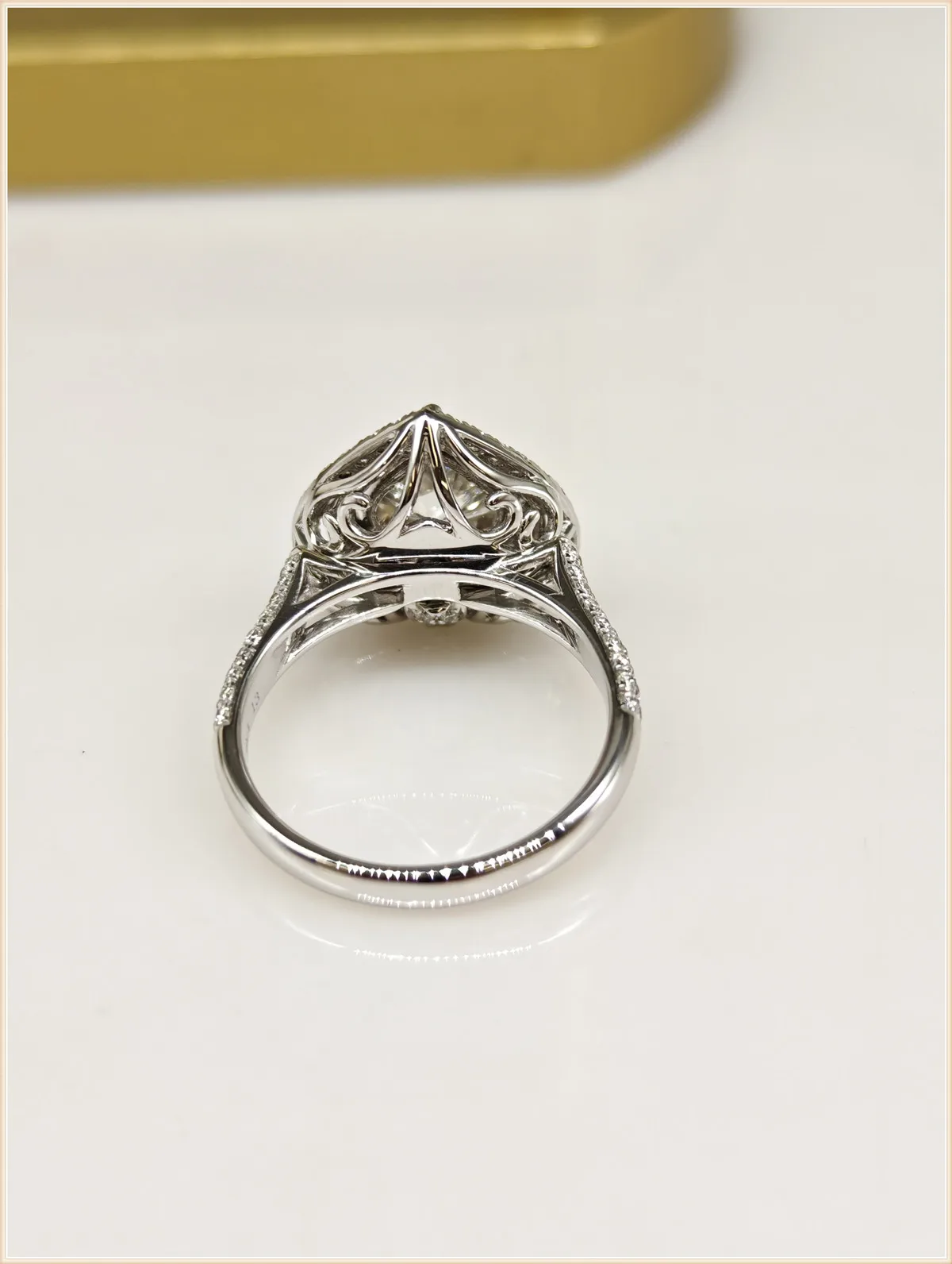 18k ouro sólido laboratório crescer diamante coração 2 quilates anel de diamante pingente dupla finalidade certificado igi cvd/hpht anel de noivado para rapaz