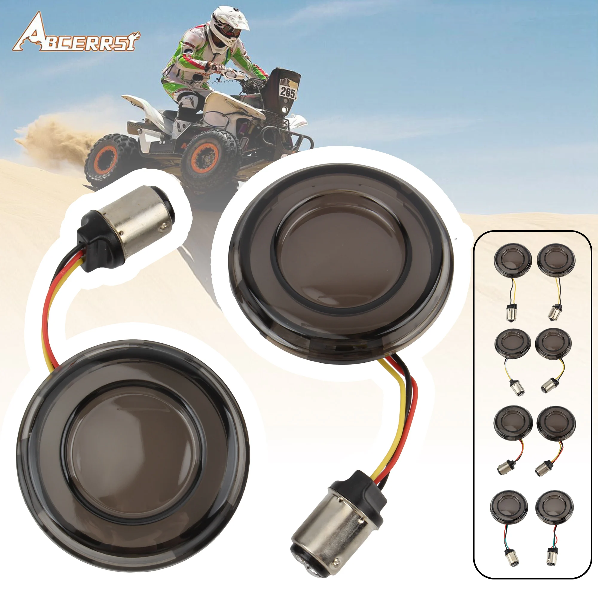 

Motorcycle Front LED Turn Signal Light Bullet Style 1156 1157 For Harley Dyna Touring Street Glide Road King Rider FXLRST