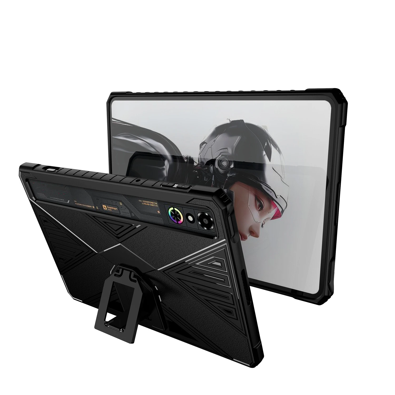 Astra Tablet TPU Case for RedMagic Astra Generation Drop Protection for REDMAGIC Gaming Tablet 3 Pro Protective Case Black White