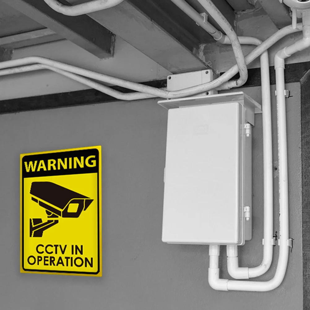 

Warning Sign CCTV Monitoring Signs Metal Home Security Acrylic Recording Crack-resistant