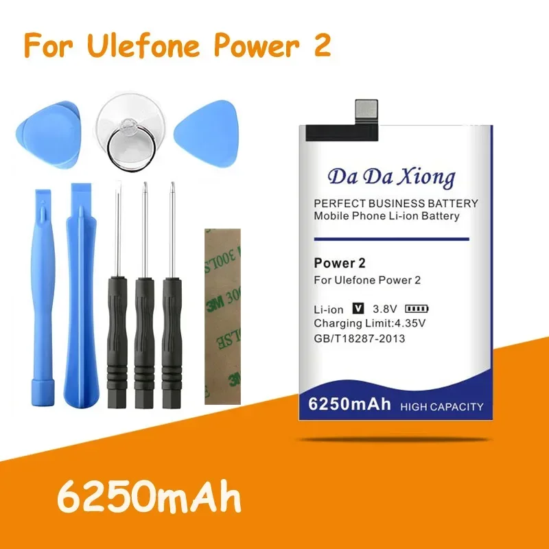 Brand New 6250mAh Battery For Ulefone Power 2 Mobile Phone