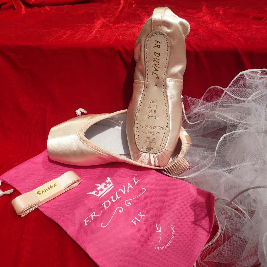 Sansha Ballet Pointe Shoes Elastic Dance Hard Shoes Practice FRD10 Professional Satin Help for Adult Women Ballet Dancers