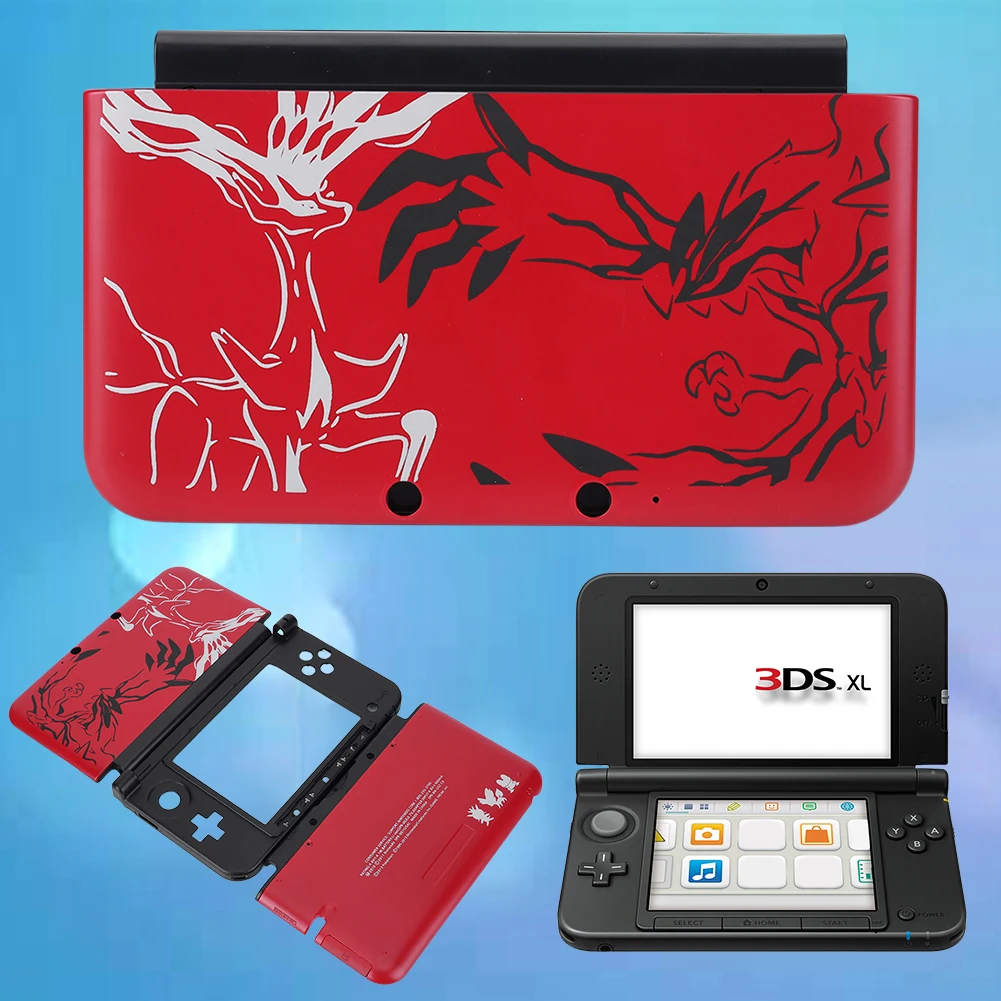ل 3DS XL العلوي أسفل غطاء استبدال الإسكان شل غطاء حالة البلاستيك العلوي الغطاء الخلفي إصلاح جزء ل 3DS XL لعبة وحدة التحكم