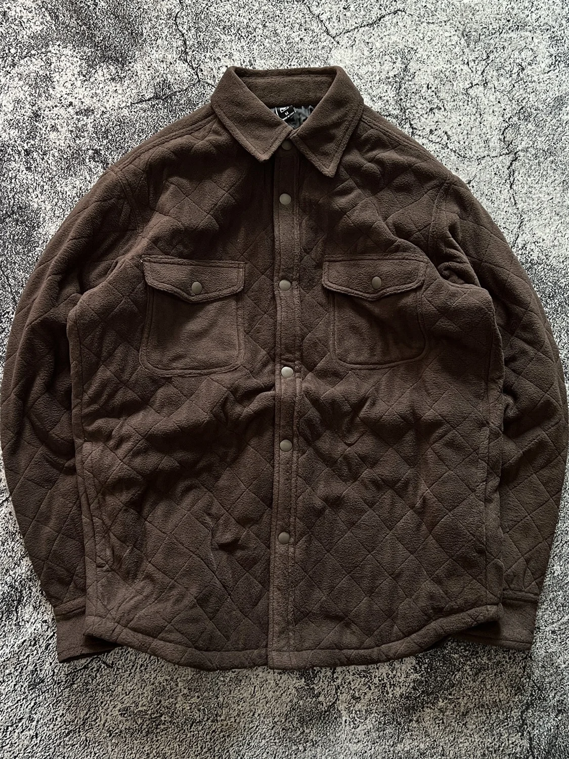 

Warm Retro American Fce Lined Quilted Cotton Jaet for Men Casual Long Sve Button up Coat Thiened Polyester Inner