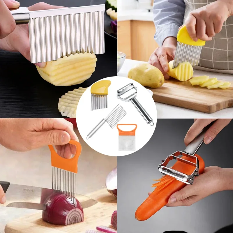 Multi Functional Kitchen Peeler, Egetable and Fruit Peeler, Stainless Steel Durable Potato Slicer, Household Chopper, Carrot Pee