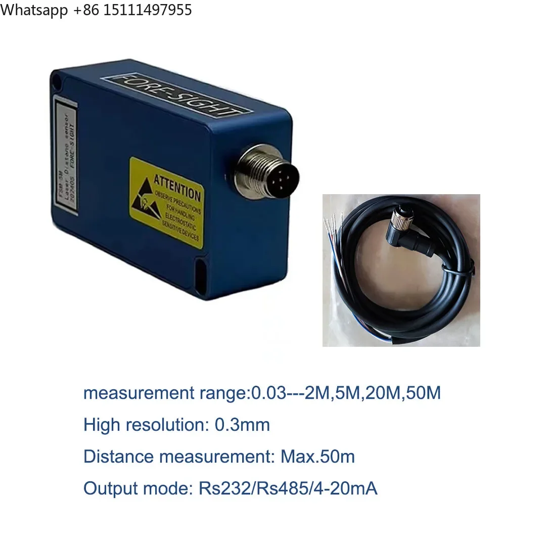 High Resolution RS485 MODBUS  Distance Sensor for Overhead Crane Positioning