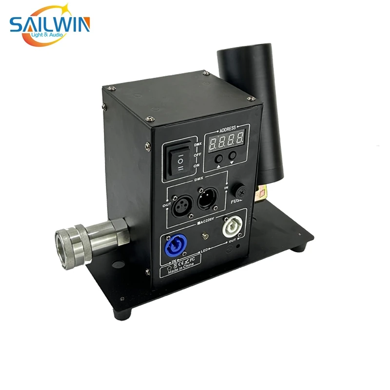 SAILWIN Factory Sale 6-8M Height 200W Single Hole DMX512 Stage DJ CO2 Jet Fog Machine Smoke Special Effects With 1/2 Connector