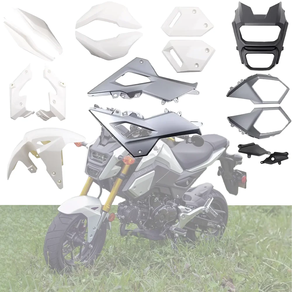 Motorcycle Fairing Kits Compatible with Honda Grom MSX 125 2017-2020,White Color