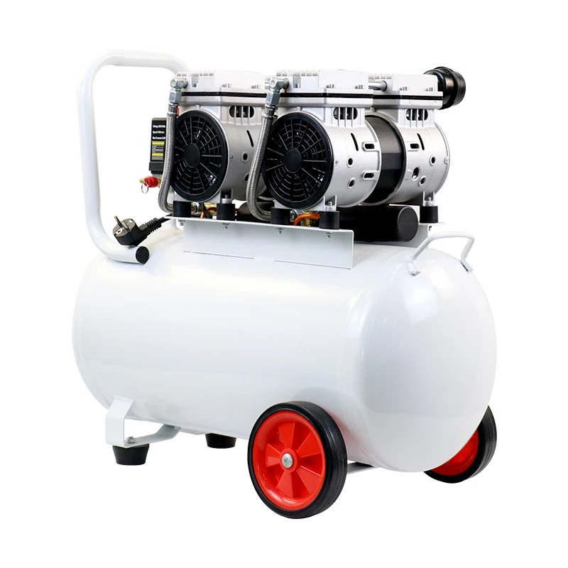 Mini Air Compressor Electric 50L Air Compressor 1.5HP 8bar Silent Air Compressor without Oil