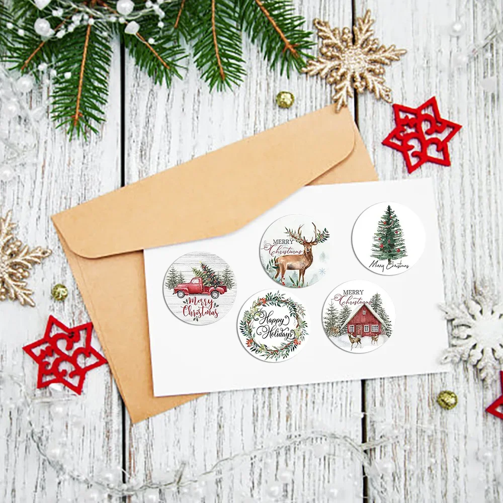 Рисунок 6 - 1 дюйм рождественские наклейки