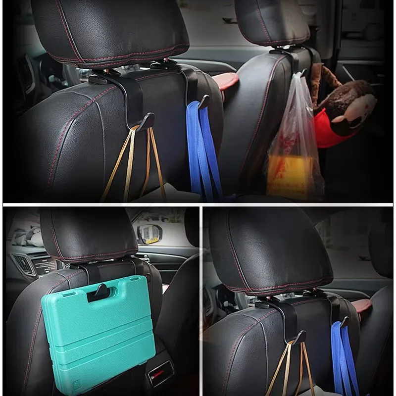 Universal Car Seat Headrest Hook Hanger Storage Car Back Seat Hooks Organizer Holder Clips for Handbag Auto Interior Accessories image 6