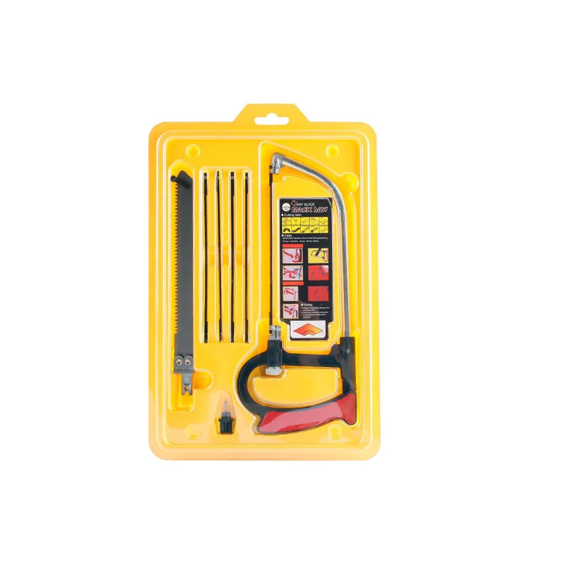 8in1 Saw Multi Purpose Hand DIY Steel Saw Metal Wood Glass Saw Kit 6 Blades Woodworking Metalworking Model Hobby Tool - view 4