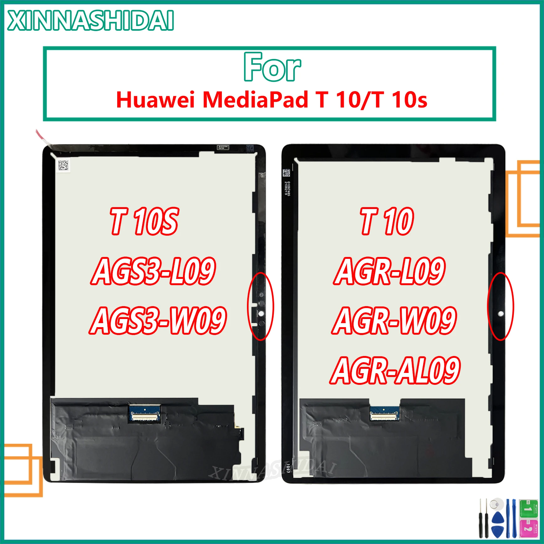 LCD Display For Huawei MediaPad MatePad T10 T10s T10 AGR-L09 AGR-W09 AGR-AL09 AGS3-L09 AGS3-W09 Touch Screen Digitizer Assembly