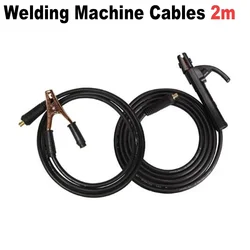 Cables de 2m para soldador de arco ZX7 250A, mango de máquina de soldadura MMA, Cable de tierra, equipo de soldadura, diámetro de 30mm, agujero de cobre de 9mm