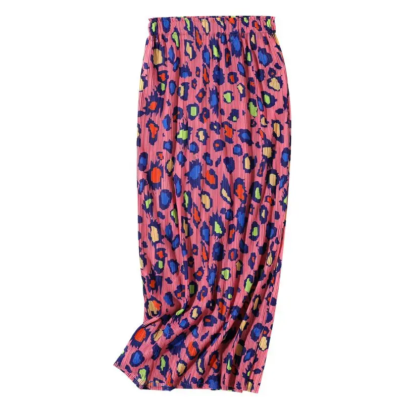 Demi-jupe plissée à motif léopard pour femme, coupe trapèze, mode, grande, slim, mi-longue, été, nouveau, 2023