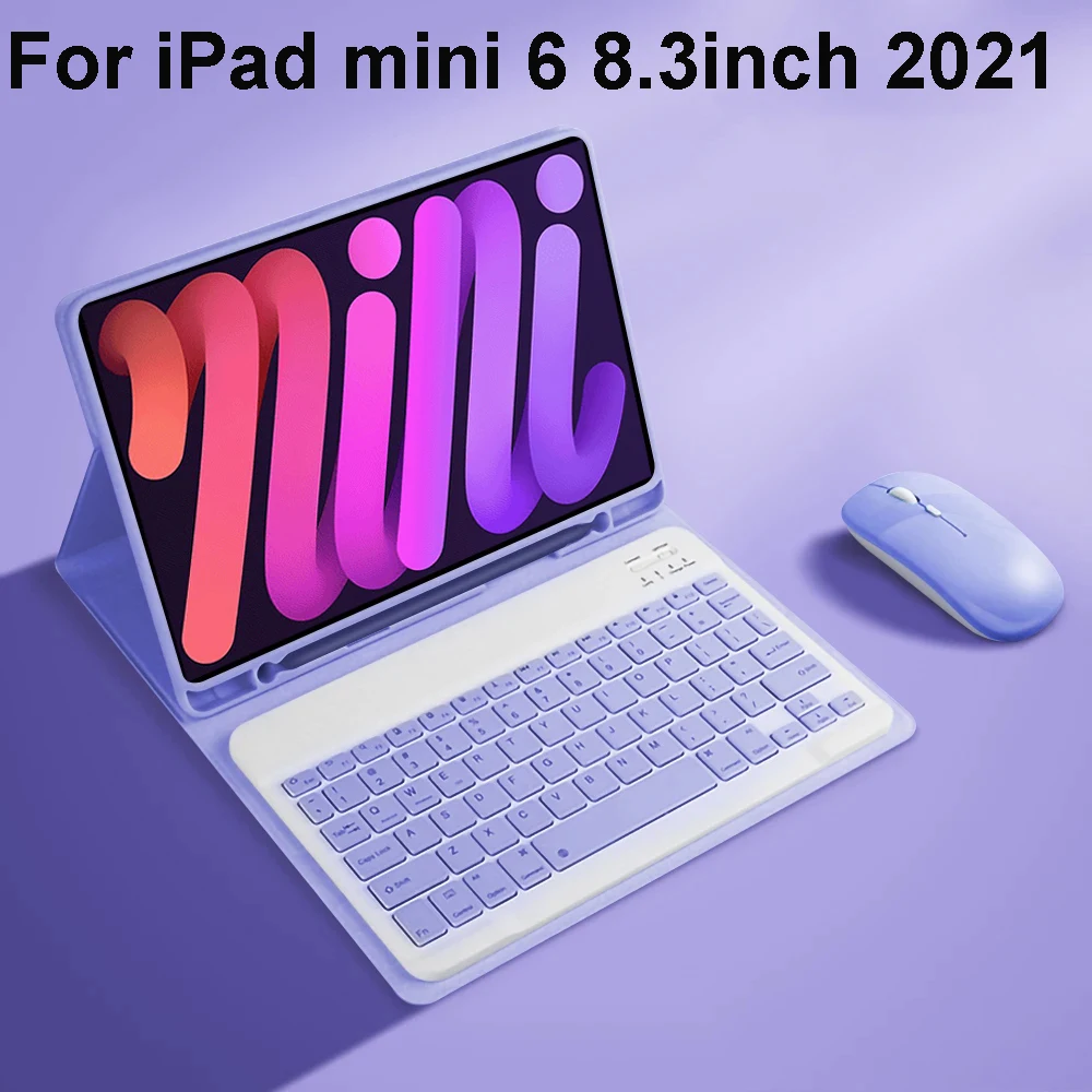 

Чехол для iPad mini 6 8,3 дюйма, съемный чехол с Bluetooth-клавиатурой для iPad Mini 6 8,3 дюйма 2021 A2567 A2568 A2569