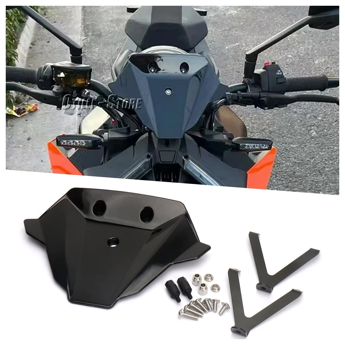 

Motorcycle Acrylic Wind Deflector Front Fairing 3 Color Windshield Windscreen For KTM 990 Duke 990Duke DUKE 990 2024 2025