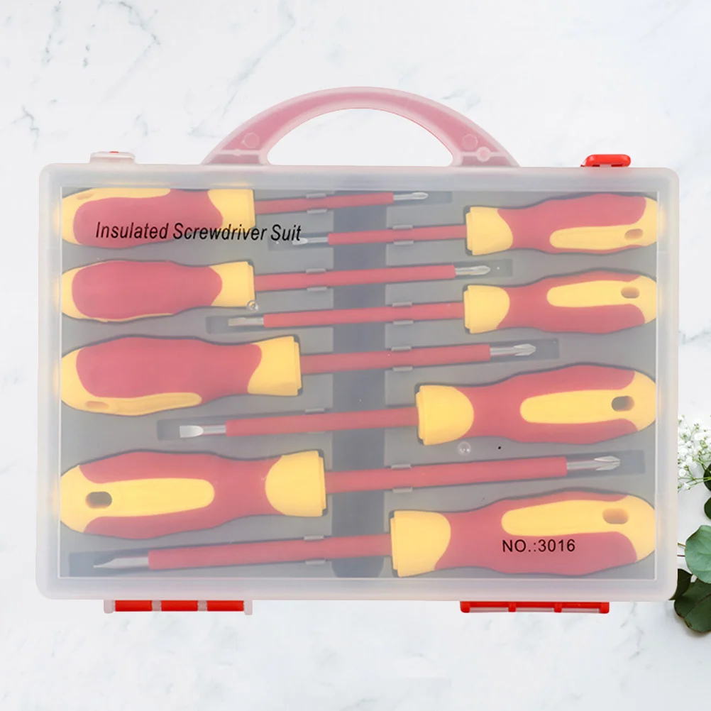 

1Set Precision Crv Insulated Screwdriver Set 8 in 1 Chrome Vanadium Steel Hand Tools Screw Driver Kit Electrician Repair