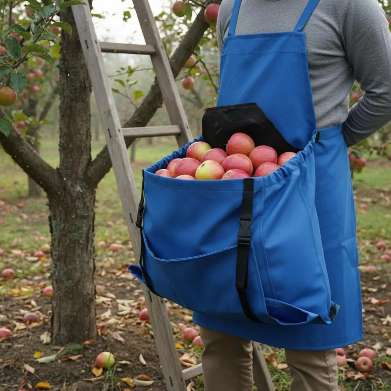 

Vegetable Harvesting Apron Waterproof Fast Release Gathering Apron Vegetable Harvesting Pouch Hands-Unencumbered Garden Foraging