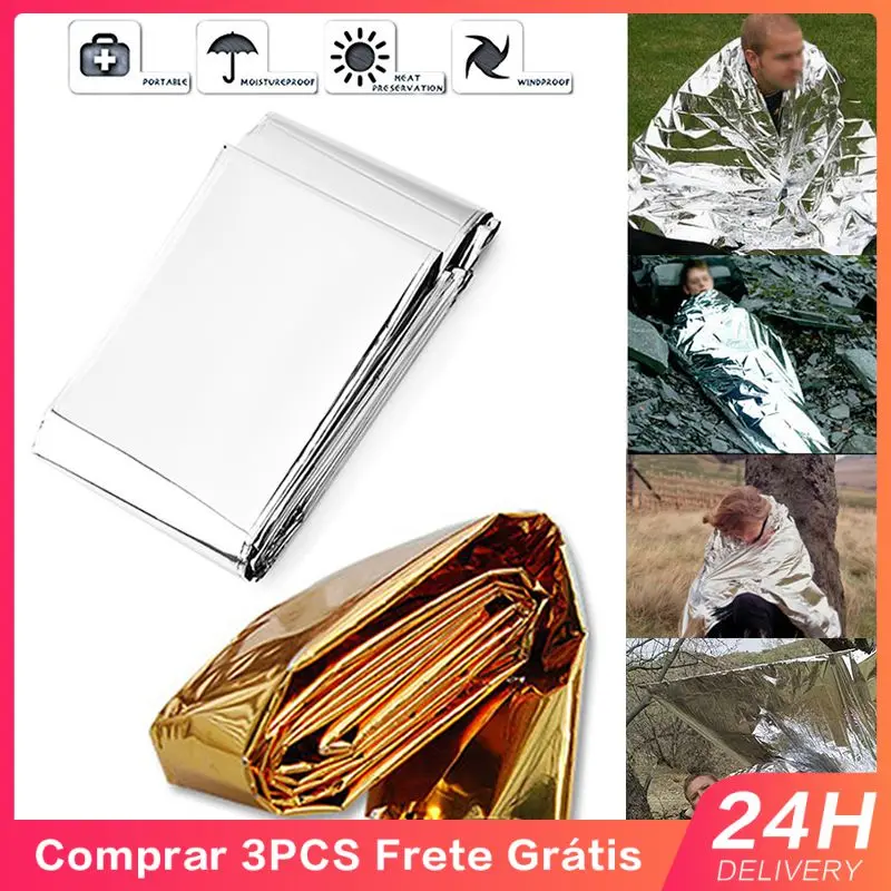 Emergency Waterproof Thermal Insulation Waterproof Emergency Blanket For Camping Multi-purpose Design