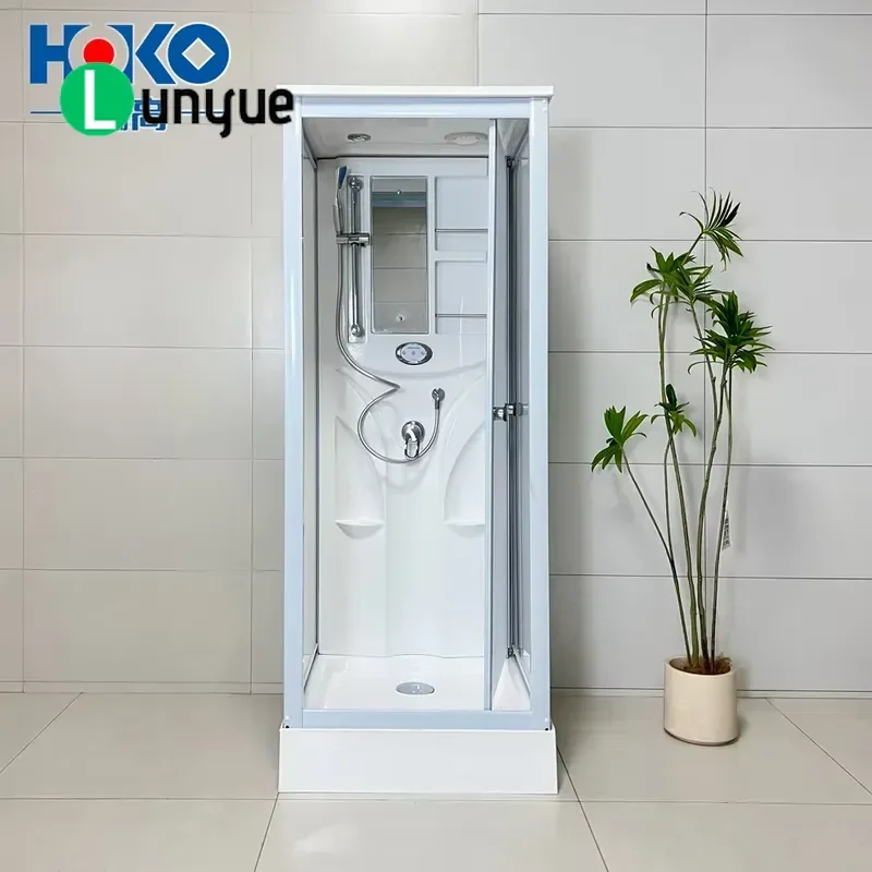 Luxury Modern Portable Prefabricated Bathroom Rectangular Acrylic Mobile Toilet and Shower Room for Home Hotel Camping Easy
