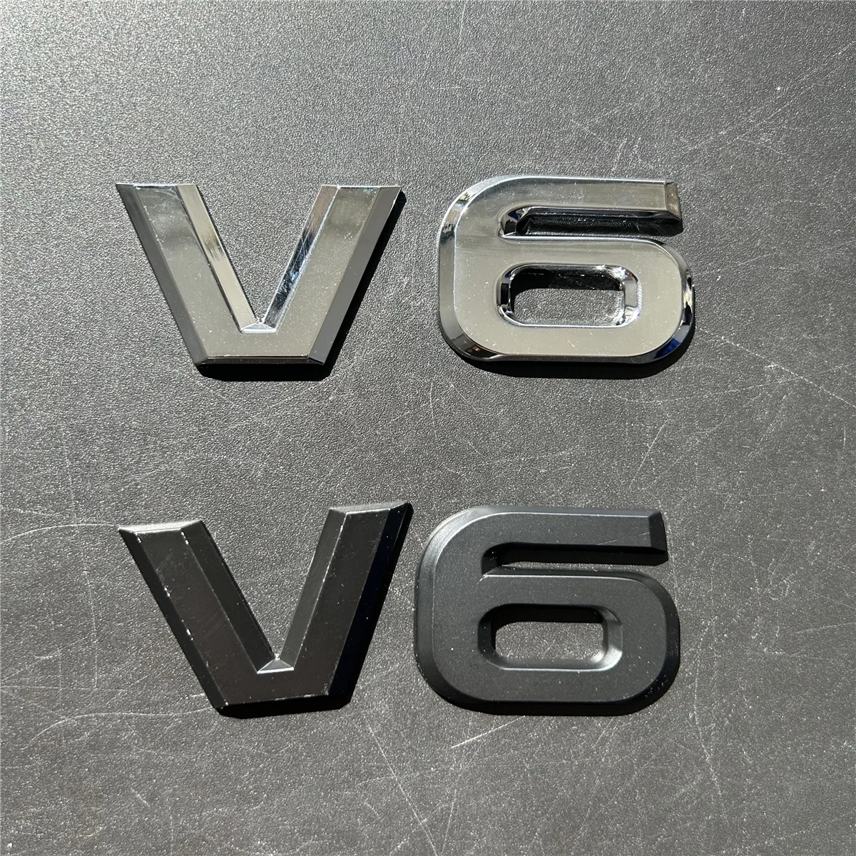 Car Styling Metal V6 Engine Logo Emblem Trunk Sport Turbo Auto Badge 3D Sticker Decal Accessories