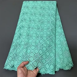 Latest African Cotton Dry Lace Fabric With Stones 2023 High Quality Swiss Voile Lace For Nigerian Sewing Wedding Party Dresses