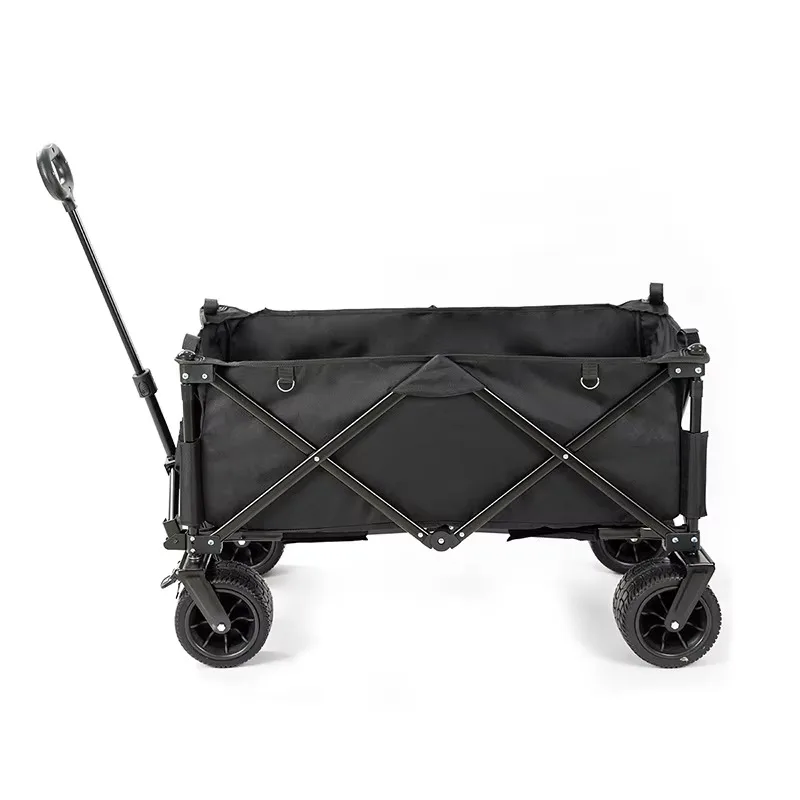 XMSJ Foldable Wagon With Extended Tailgate Collapsible Large Capacity Folding Wagon Heavy Duty Utility Carts Shopping Camping Ou