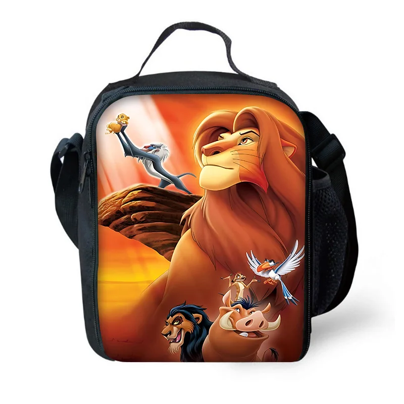 Cartoon The Lion King Simba Child Large Capacity Bag for Boy and Girl Student Outdoor Picnic Resuable Thermal Cooler Lunch Box