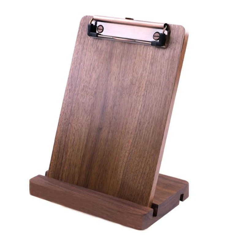 

✨A4 Wooden Clipboard | Black Walnut Drawing Board | Menu Clip for Restaurant & Hotel | Art Sketch & Writing Pad clipboard folder