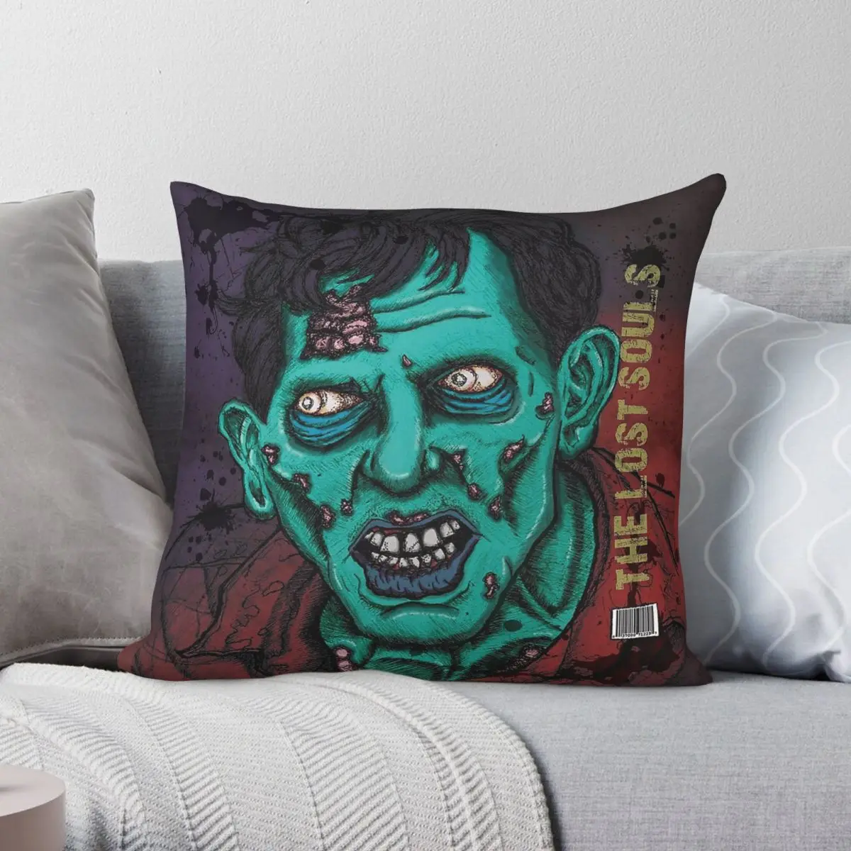 The Lost Souls Zombie Square Pillowcase Polyester Linen Velvet Pattern Zip Decor Sofa Cushion Cover Wholesale