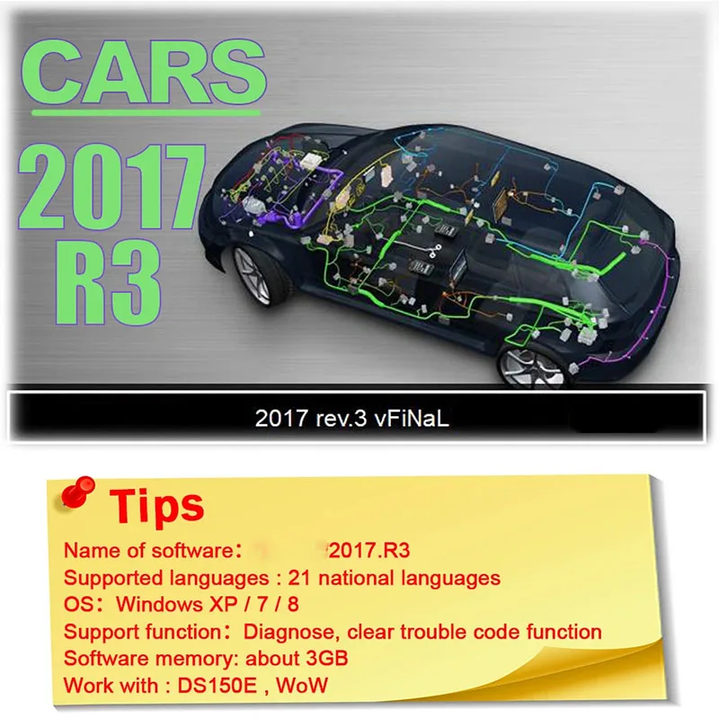 最新の Delphis 2017.R3 診断ソフトウェア 2024 |   DS150E OBD2 スキャナー |   車とトラックの多言語対応 |   Keygen とダウンロード付き