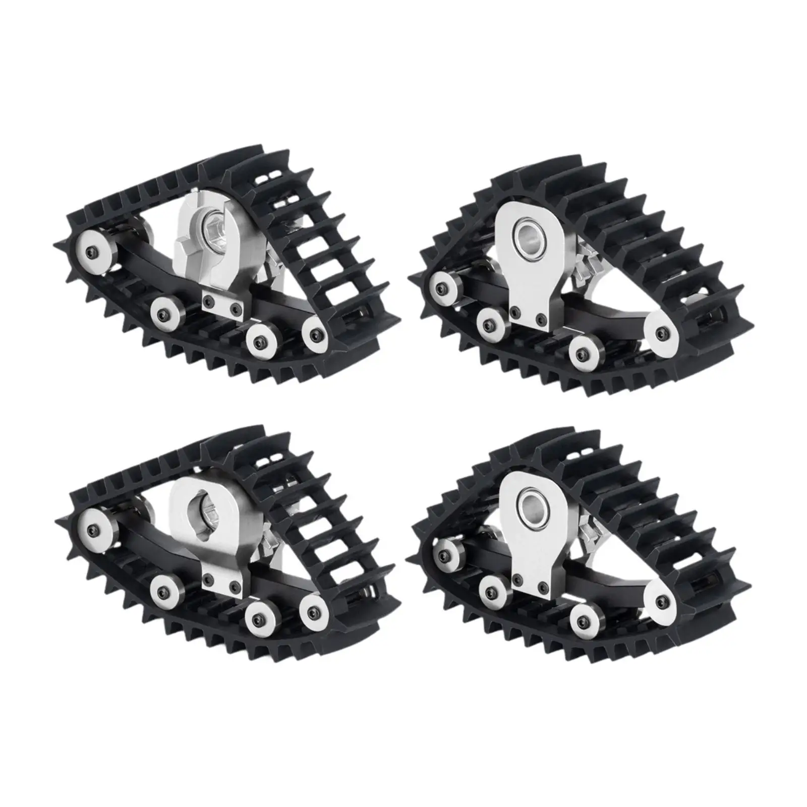 4 قطع عجلات المسار استبدال إطارات الثلج قسط محاكاة خفيفة الوزن ترقية الإطارات مجموعة لسيارة الزاحف RC 1/18 #4